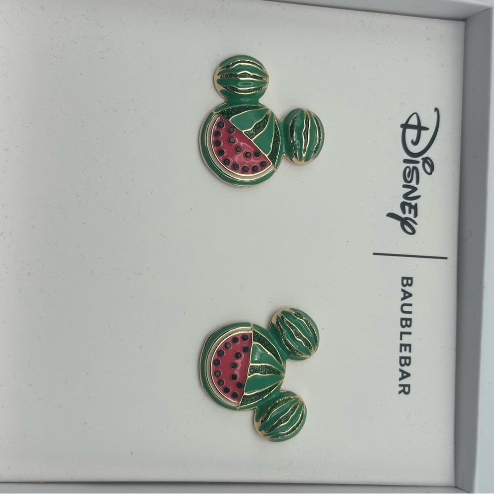 BaubleBar Green and Red Watermelon Earrings